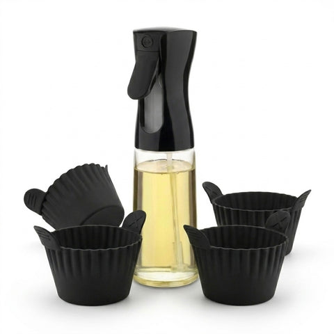 Air fryer accessories, oil sprayer and 4 silicone baking cups