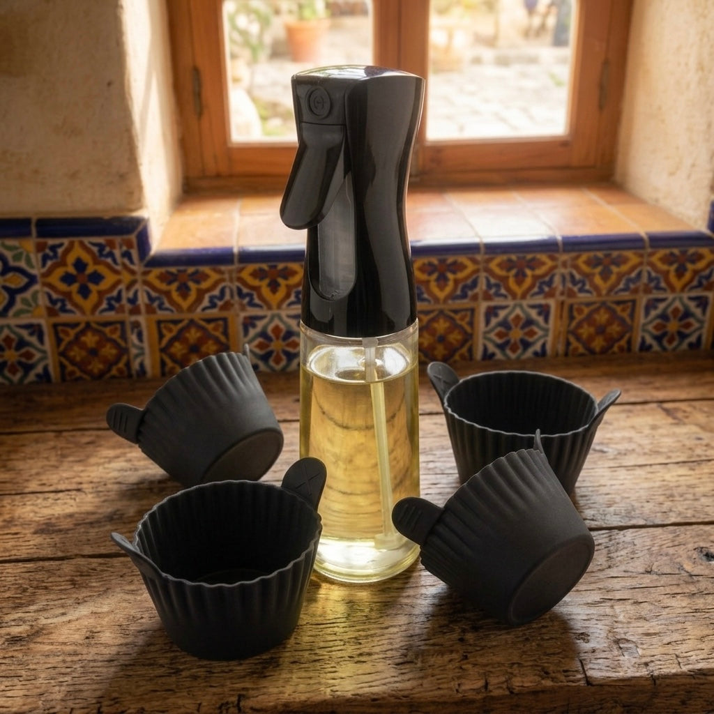 Air Fryer Accessories – 5-Piece Oil Sprayer & Cup Set