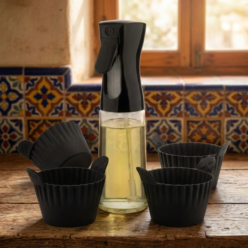 Air Fryer Accessories – 5-Piece Oil Sprayer & Cup Set