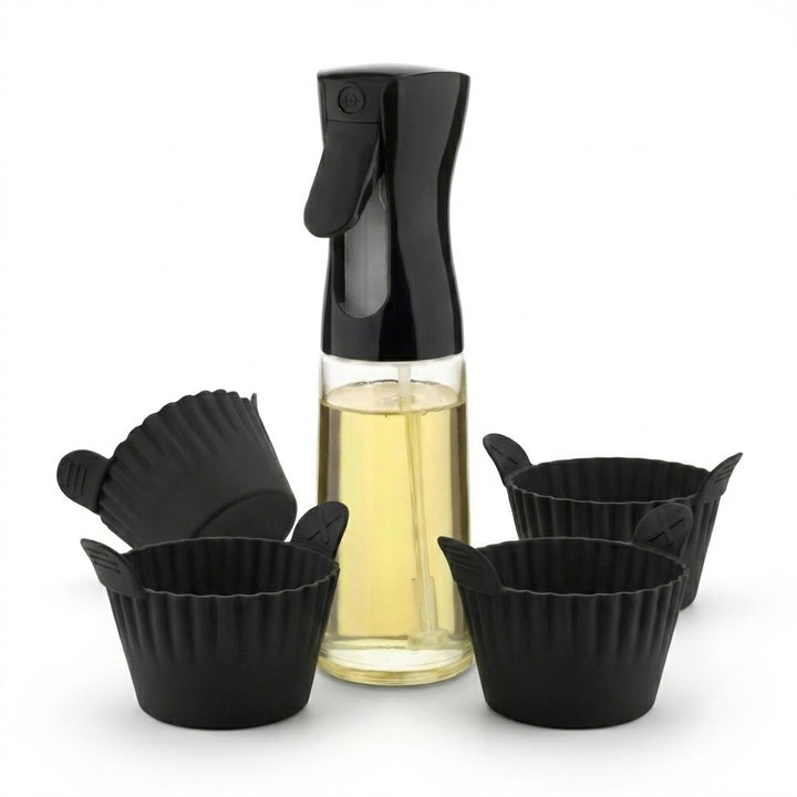 Air fryer accessories, oil sprayer and 4 silicone baking cups