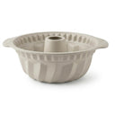 Grey SpiralCore silicone Bundt cake pan, nonstick fluted mold